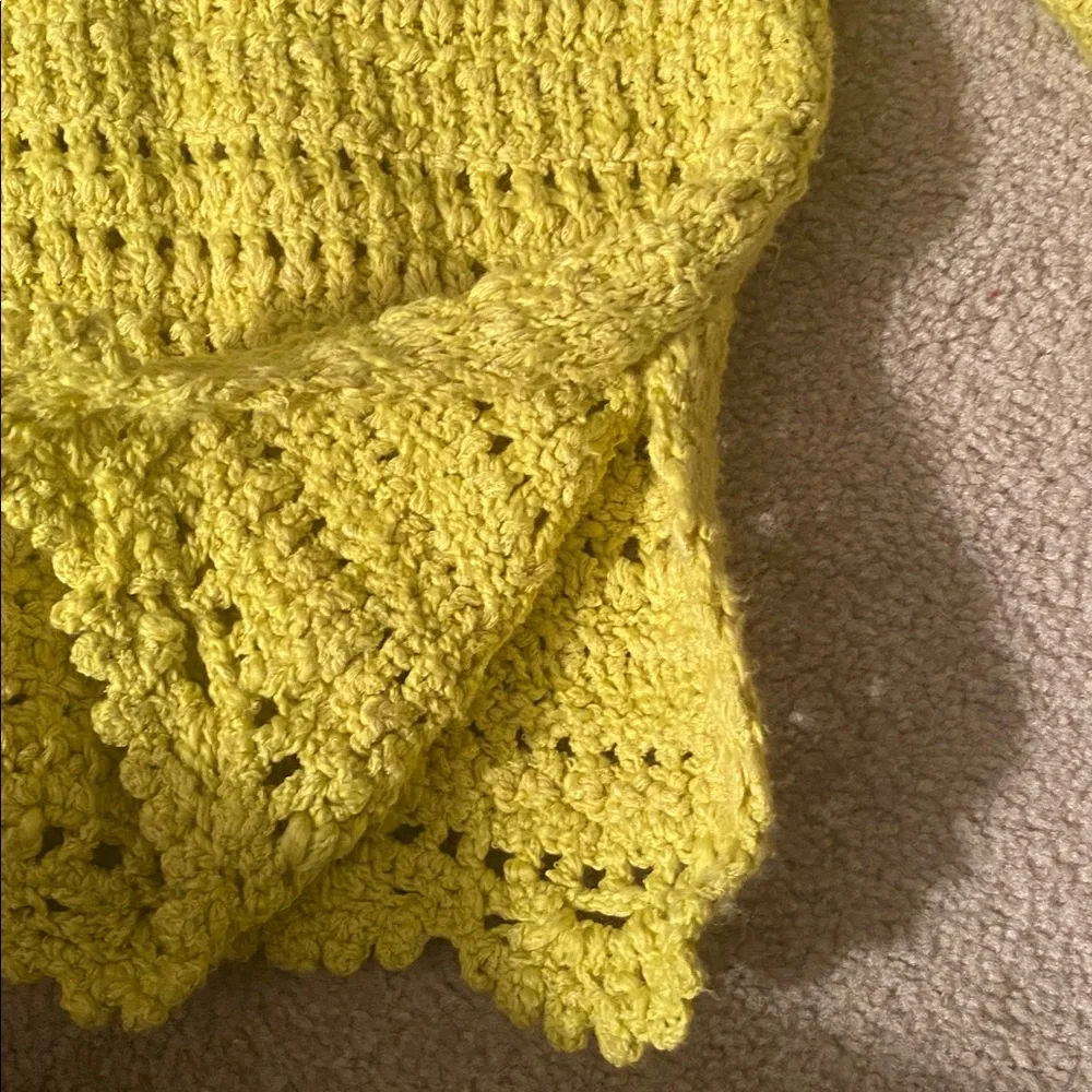 Anthropologie size small lime green cable knit sweater - Picture 8 of 9